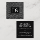 Vintage Lilie | Grunge Damask Monogram Telefonnummerkarte (Vorne/Hinten)