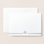 Vintage Lilie-Grußkarte für Silver Foil Folienkarte (Vorderseite mit Umschlag)