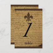 Vintage Lilie Hochzeitskarte Einladung (Vorne/Hinten)