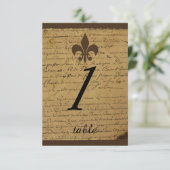 Vintage Lilie Hochzeitskarte Einladung (Stehend Vorderseite)