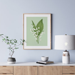 Vintage Lilie im Tal Poster