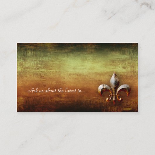 Vintage Lilie-Logo-Visitenkarte Visitenkarte (Rückseite)