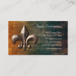 Vintage Lilie-Logo-Visitenkarte Visitenkarte