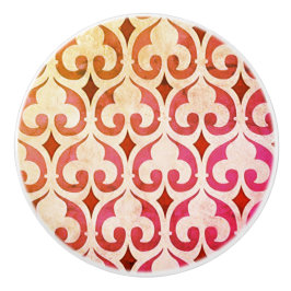 Vintage Lilie Muster Möbelknopf Keramikknauf