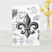 Vintage Lilie notecard Karte (Gelbe Blume)