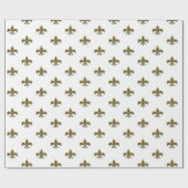 Vintage Lilie Petite White Französisch Geschenkpapier (Flach)