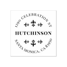 Vintage Lilie Rücksendeadresse