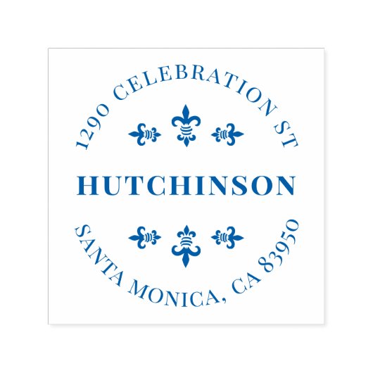 Vintage Lilie Rücksendeadresse Permastempel (Design)