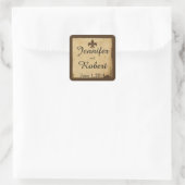 Vintage Lilie Wedding Umschlag Aufkleber (Tasche)