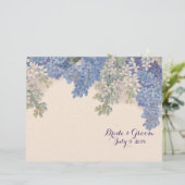Vintage-Lilien gefaltetes Hochzeitsprogramm (Stehend Vorderseite)