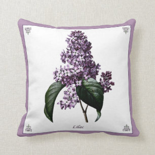 Vintage-Lilien-Kissen mit botanischem Muster Kissen