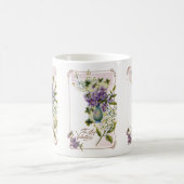 Vintage Lilien und Violetten Kaffeetasse (Mittel)