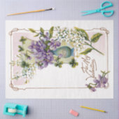 Vintage Lilien und Violetten Seidenpapier (Basteln)