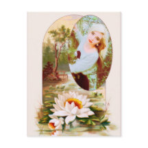 Vintage Lilly Pads Blume Frame für jedes Foto