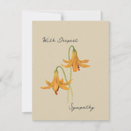 Vintage Lily Botanical Sympathy Card