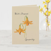 Vintage Lily Botanical Sympathy Card Karte (Gelbe Blume)