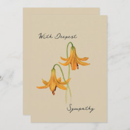 Vintage Lily Botanical Sympathy Card Karte