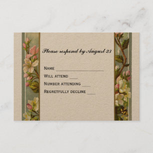 Vintage Lily Cross UAWG RSVP Karte