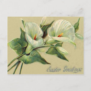 Vintage Lily Easter Card Feiertagspostkarte