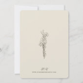 Vintage Lily Frame und Liebe Couple Wedding Einladung (Rückseite)