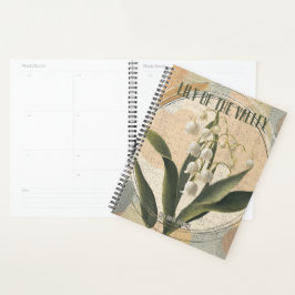 Vintage Lily of the Valley Mai Geburtsmonat Blume Planer