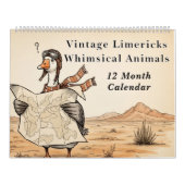 Vintage Limericks Whimsical Animals | Nonsense Kalender (Titelbild)