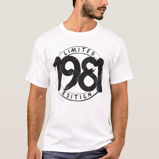 Vintage Limited Edition 1981 Retro Birthday Shirt (Vorderseite)
