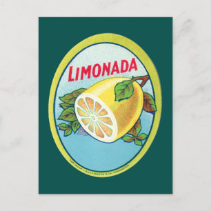 Vintage Limonade Etikett Postkarte