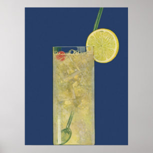 Vintage-Limonade oder Fruchtsoda, Getränke Poster