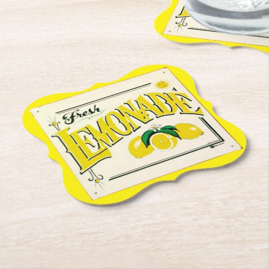 Vintage-Limonade-Schild Zitrone Sommer Frucht Papi Untersetzer (angewinkelt)