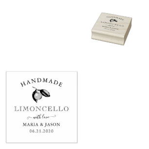 Vintage Limoncello Elegantes Monogramm-Stempel Gummistempel