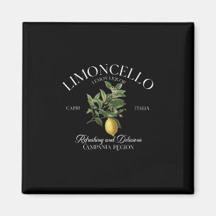 Vintage Limoncello Erfrischendes Zitronen-Grafik I Magnet