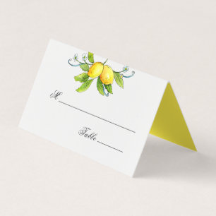 Vintage-Limonen-Hochzeitsplatzkarte