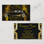 Vintage Limousinen-Service-Visitenkarte Visitenkarte (Vorne/Hinten)