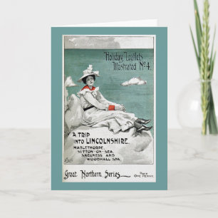 Vintage Lincolnshire, Großbritannien, Urlaubsprosp Feiertagskarte
