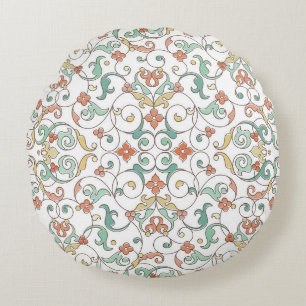 Vintage Linie Art Orientale Rundes Kissen