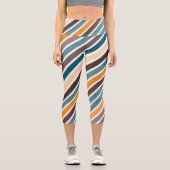 Vintage Linien Capri Leggings (Vorderseite)