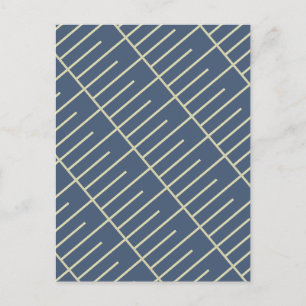 Vintage Linien Postkarte