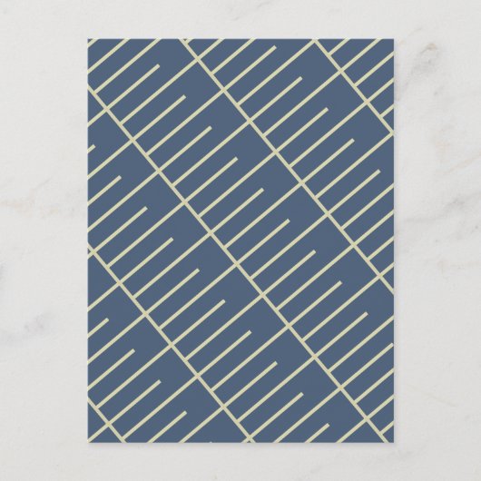 Vintage Linien Postkarte (Vorderseite)