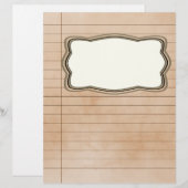 Vintage liniertes Papier mit Bildfeld (Vorne/Hinten)