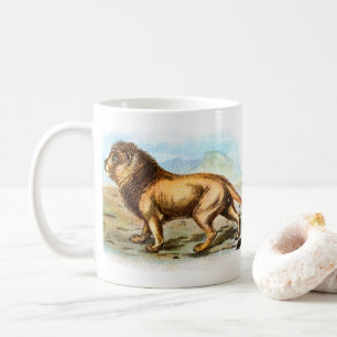 Vintage Lion Animal Illustration Kaffeetasse