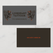 Vintage Lion Illustration Visitenkarte (Vorne/Hinten)