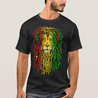 Vintage Lion Junenth Black Pride Afro Hair African T-Shirt