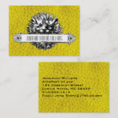 Vintage Lion & Leather Premium Business Cards Visitenkarte (Vorne/Hinten)