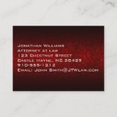 Vintage Lion & Leather Premium Business Cards Visitenkarte (Rückseite)