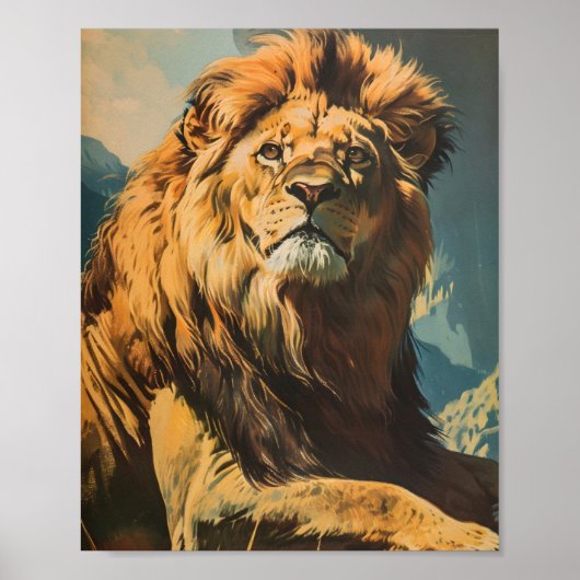 Vintage Lion Poster (Vorne)