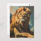 Vintage Lion Postkarte (Vorne/Hinten)