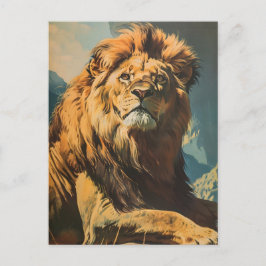Vintage Lion Postkarte