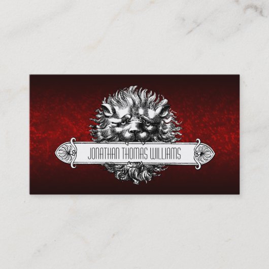 Vintage Lion Premium-Visitenkarten Visitenkarte (Vorderseite)
