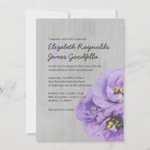 Vintage Lisianthus Wedding Einladungen